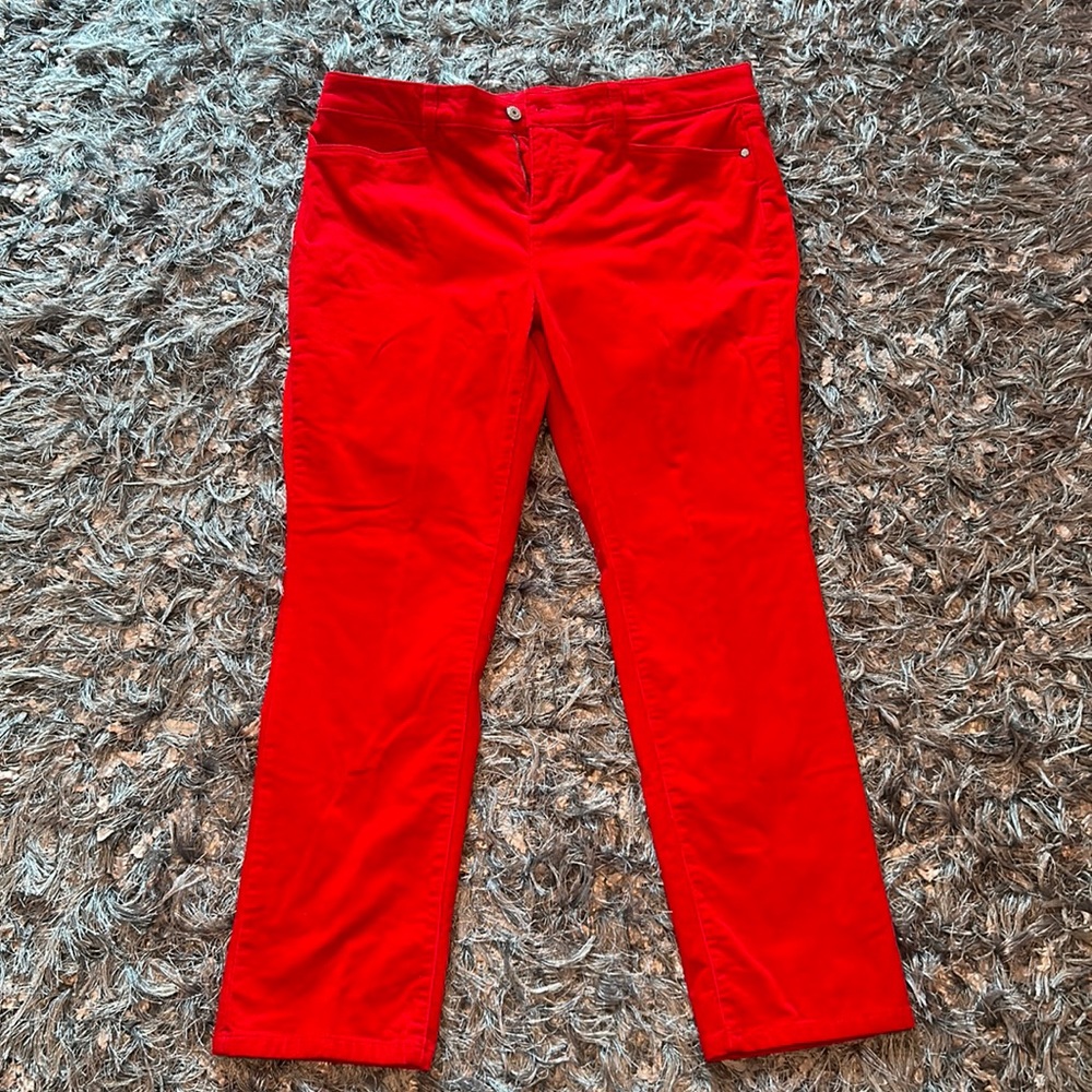 Red Talbots corduroy pants